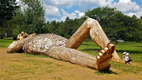 Giant Wooden Trolls Make Mischief In An Enchanting Outdoor Museum
