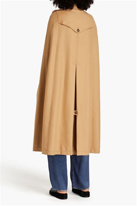 Redvalentino Cape Effect Wool Gabardine Trench Coat The Outnet