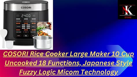 Cosori Rice Cooker Large Maker Cup Uncooked Functions Youtube