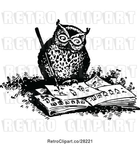 Vector Clip Art Of Retro Owl Drawing By Prawny Vintage 28221