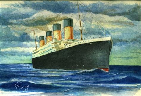 Titanic Painting By Camusaltamirano Titanic Titanic Painting