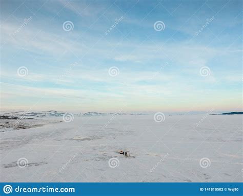 Winter Landscapefrozen Lake On A Clear Winter Day Stock Photo Image