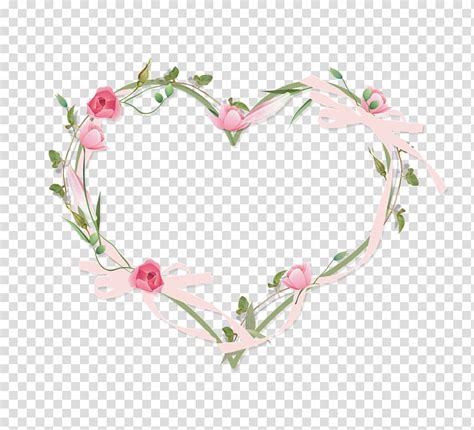 Heart Frame Illustration Frame Heart Flower Rose Floral Border