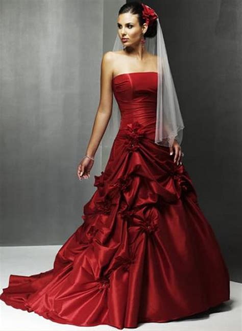 Red Wedding Dresses Dressed Up Girl