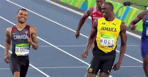 Marc rené, marquis de montalembert: Usain Bolt and Andre De Grasse bromance goes viral