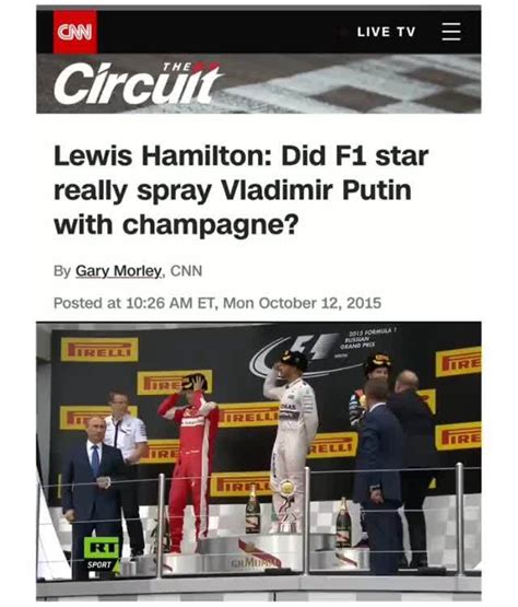 Lewis Hamilton Did F1 Star Really Spray Vladimir Putin With Champagne