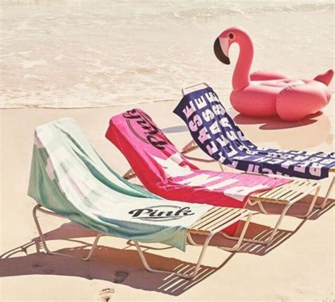 Victorias Secret Pink 2017 Boyfriend Beach Towel Indigo Blue Beach
