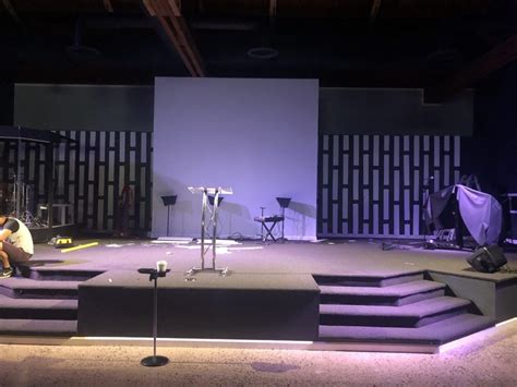 Neatly Lined Church Stage Design Ideas Church Stage Design Used