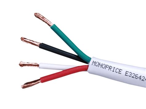 Monoprice Access Series 14 Gauge Awg Cl3 Rated 4 Conductor Speaker Wire