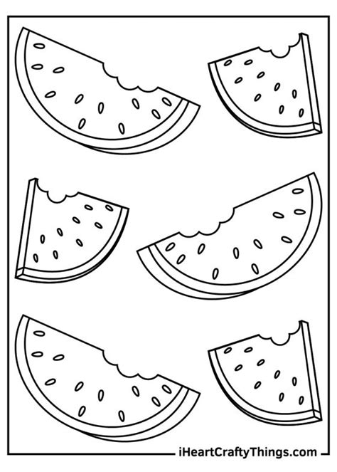 Watermelon Coloring Pages 100 Free Printables