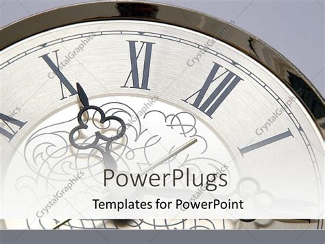 Powerpoint Template A Clock In The Background With Place For Text In