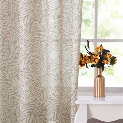 Tropical Print Sheer Curtains Curtains And Drapes