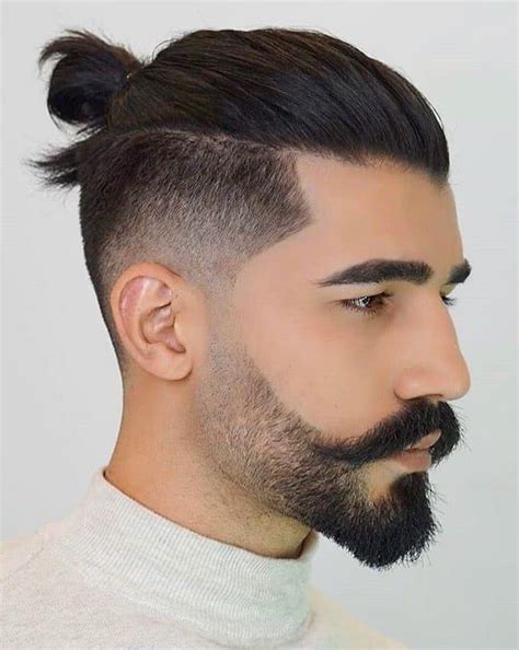 Man Bun Haircut Mens Braids Hairstyles Beard Hairstyle Hairstyles