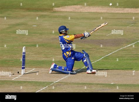 Cricket Batsman Hitting Cricket Ball Hi Res Stock Photography And
