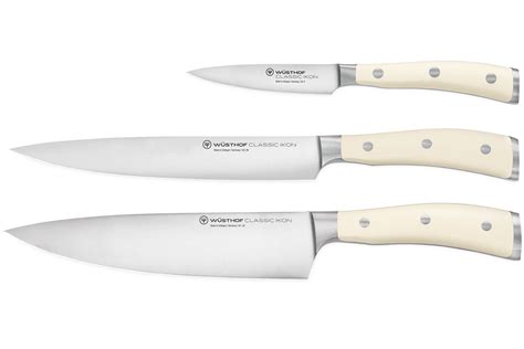 wüsthof classic ikon crème 3 piece knife set 1120460301 advantageously shopping at