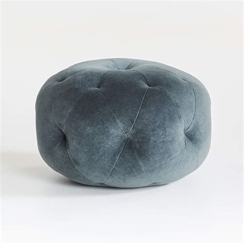 Blue Velvet Pouf Crate And Kids