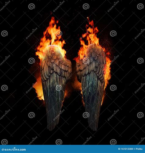 Burning Angel Dragon Wings Dark Atmospheric Mood Fantasy Background