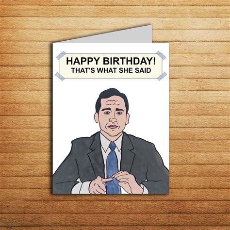 The Office Card Michael Scott Birthday Card For Boyfriend T Etsy