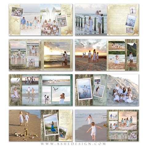Photo Book Template 10x10 Footprints In The Sand Ashedesign