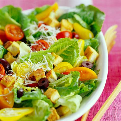 Caesar Salad With Tofu Croutons Recipe Eatingwell