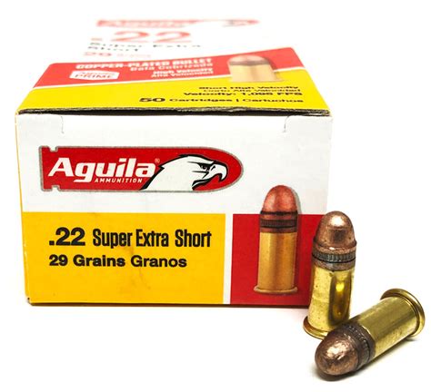 22 Short Aguila High Velocity 29 Grain Solid Point 50 Rounds