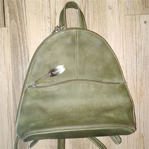 Tignanello Bags Tignanello Olive Green Leather Mini Backpack Purse
