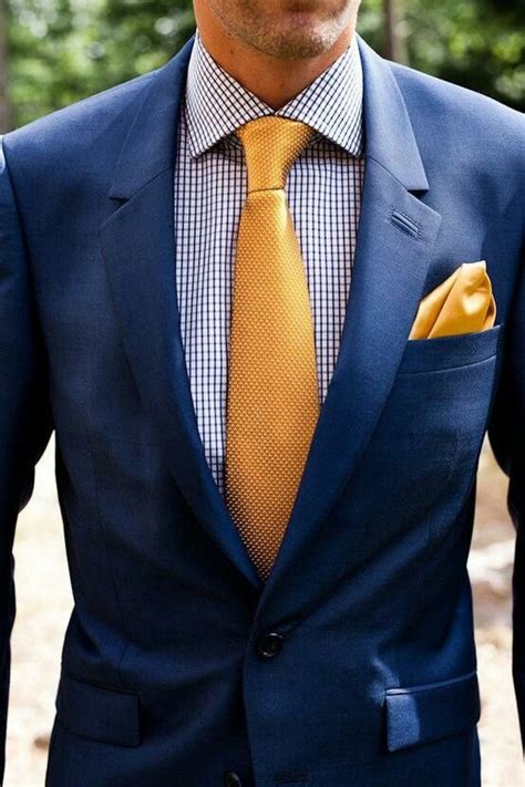 Blue And Gold Suit Bold Wedding Suite Attire Blue Suit Men Wedding