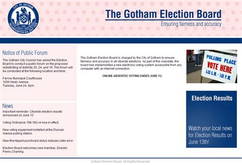 Gotham Election Board Gotham Police Major Crimes Unit Summer 2008