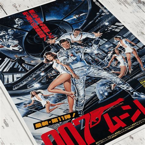 Moonraker 1979 James Bond 007 Japanese Chirashi Movie Etsy Uk
