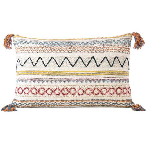Choose from various sofa cover design like l shape sofa cover, cotton sofa cover for 3, 5 & 7 seater at low rates | pepperfry exclusive designs easy emi White Multicolor Decorative Fringe Tassel Pillow Cotton Cushion Couch Sofa Throw Bohemian Boho ...