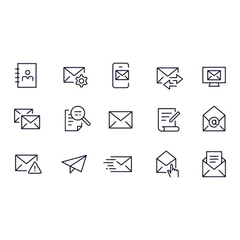 Mail Icons Vector Design 6964284 Vector Art At Vecteezy