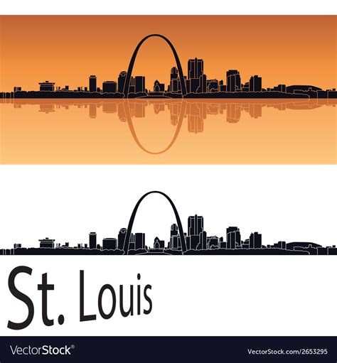 St Louis Skyline Royalty Free Vector Image Vectorstock