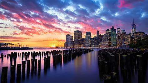 2560x1440px Free Download Hd Wallpaper Cityscape Sunset Building