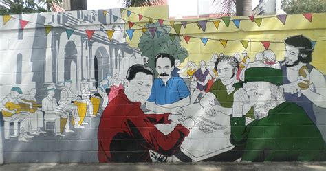 Wall Street Art Fidel Castro Che Guevara Mural Caracas Hugo Ch Vez Jos Mart Sim