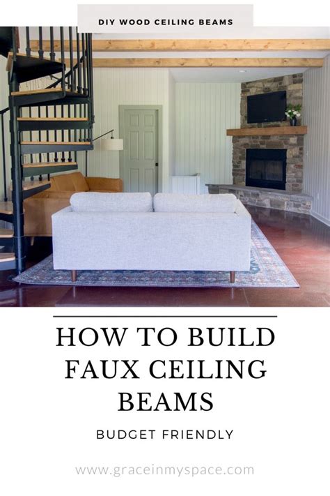This ceiling was completed by creating layers. DIY Wood Beams Tutorial | Guest House Ceiling in 2020 ...