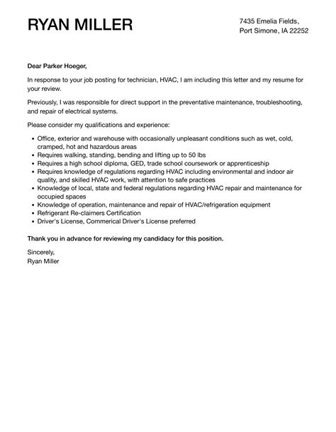 Hvac Employment Application Template