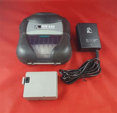 Zebra Rw420 Mobile Label Printer With Battery And Charger R4d 0u0a000n 10