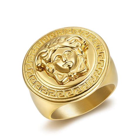 Wedding Ring Golden Silver Medusa Ring 18k Real Gold Plated Hiphop Ring