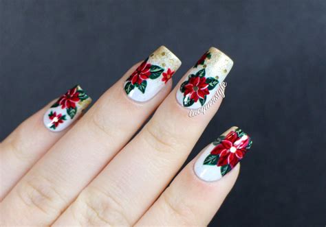 Pin On Poinsettia Nails