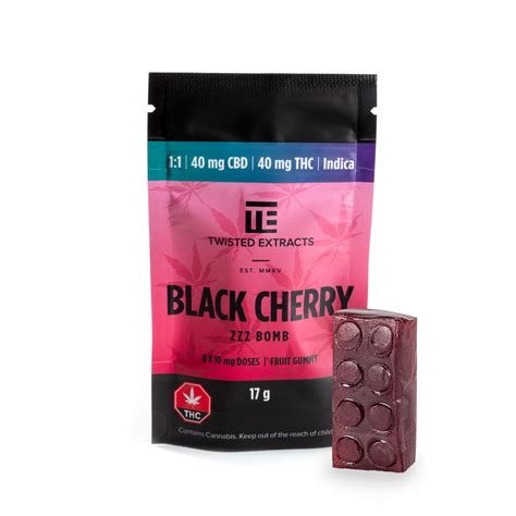 Twisted Extracts - Black Cherry Indica 1:1 Jelly Bomb - SimplyBudz