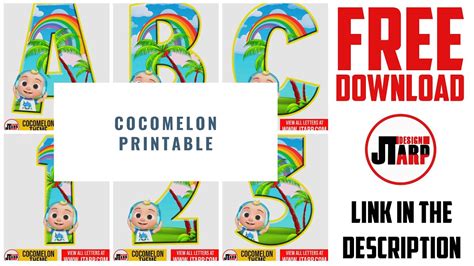 How To Create Printable Letters And Numbers Cocomelon Theme Free