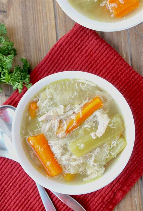 Slow Cooker Chicken Soup Use A Whole Chicken The Healthy Maven