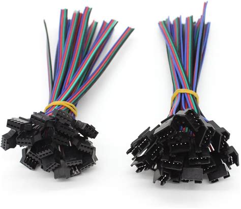 Jst Sm Connector Led Strip Cable 10 Pairs Jst Sm Plug 2pin3pin4pin