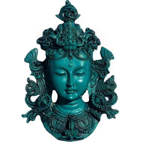 Tara Statue Small Tara Mask For Home Green Tara Wall Hanging Made By