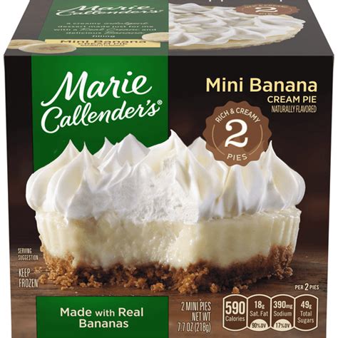 Marie Callender S Frozen Mini Pie Dessert Mini Banana Cream Pies