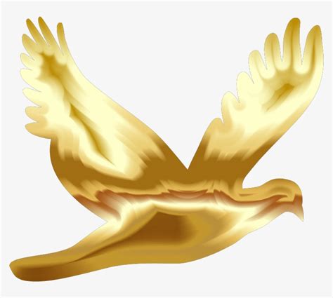 Gold Flying Dove Silhouette No Background 800px Dove With No