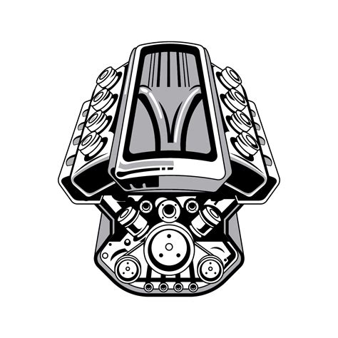 V8 Engine Sketch