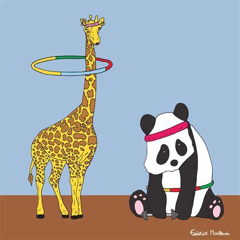 Hula Hoop For Giraffe Peggy Long And Panda Ottavio By Federico