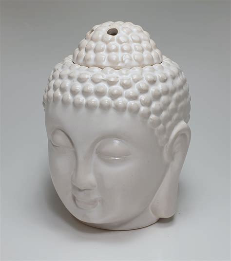 Oil Burner Ceramic Buddha Head With Lid Tarot With Toni
