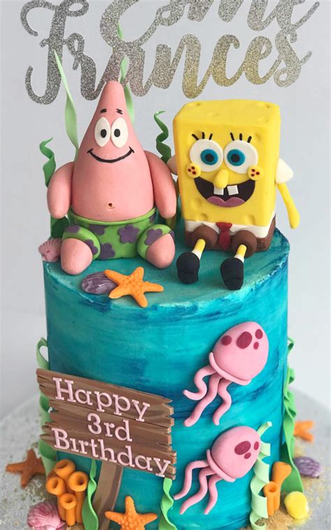 Spongebob Birthday Cake Celebration Cakes Antonias Cake Shop Sthelens